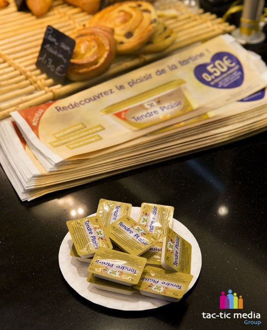 Sac à pain publicitaire fruit d'or avec minis beurres