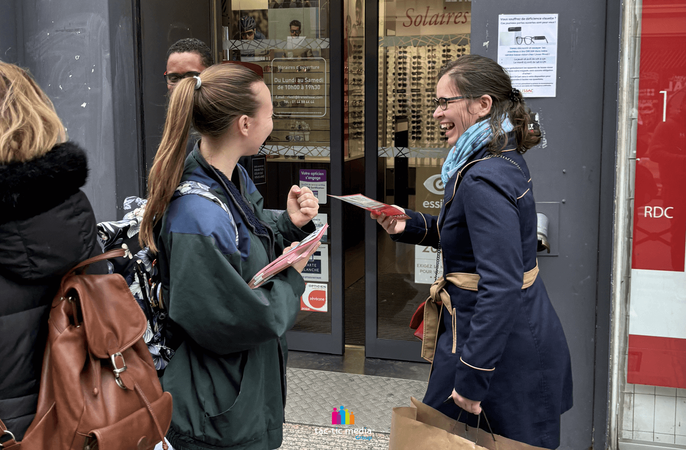 distribution de flyers auprès des actifs