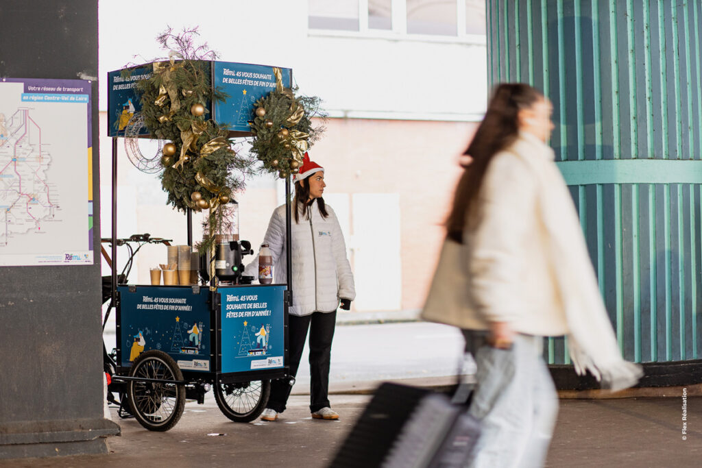 triporteur personnalisé sur la thématique de noel