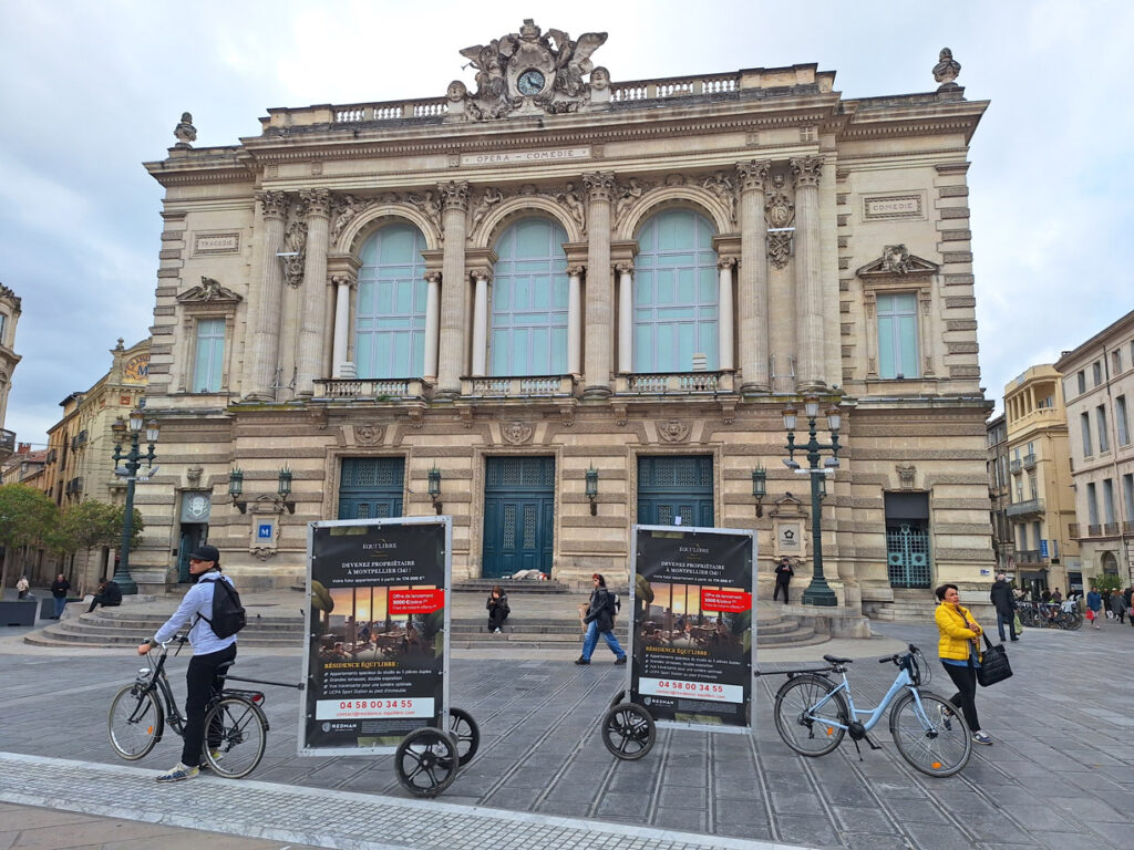 opération de street marketing à Montpellier