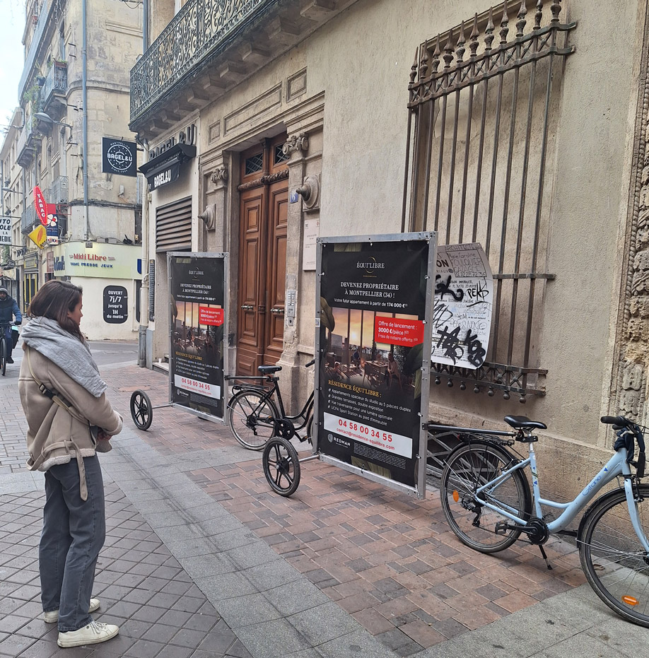 vélos publicitaires à montpellier