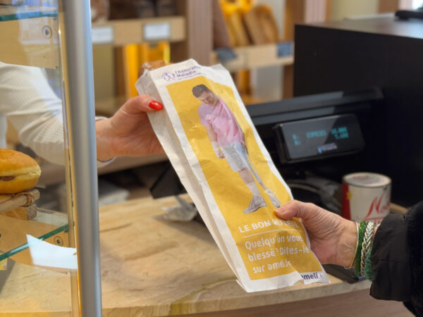 publicité sur sac à pain distribué en boulangerie