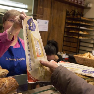 Baguette avec sac à pain personnalisé