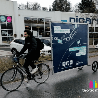 Vélo publicitaire à Rennes